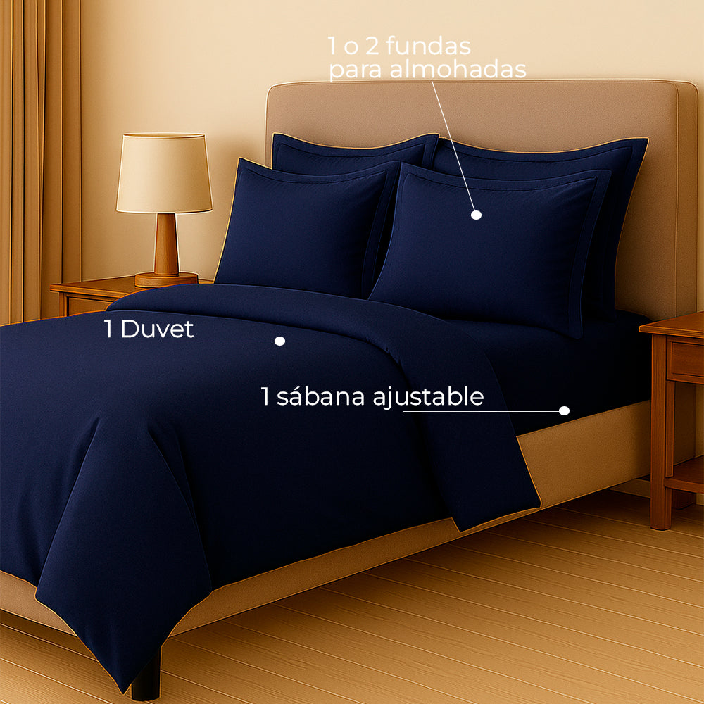 Juego de Duvet Unicolor
