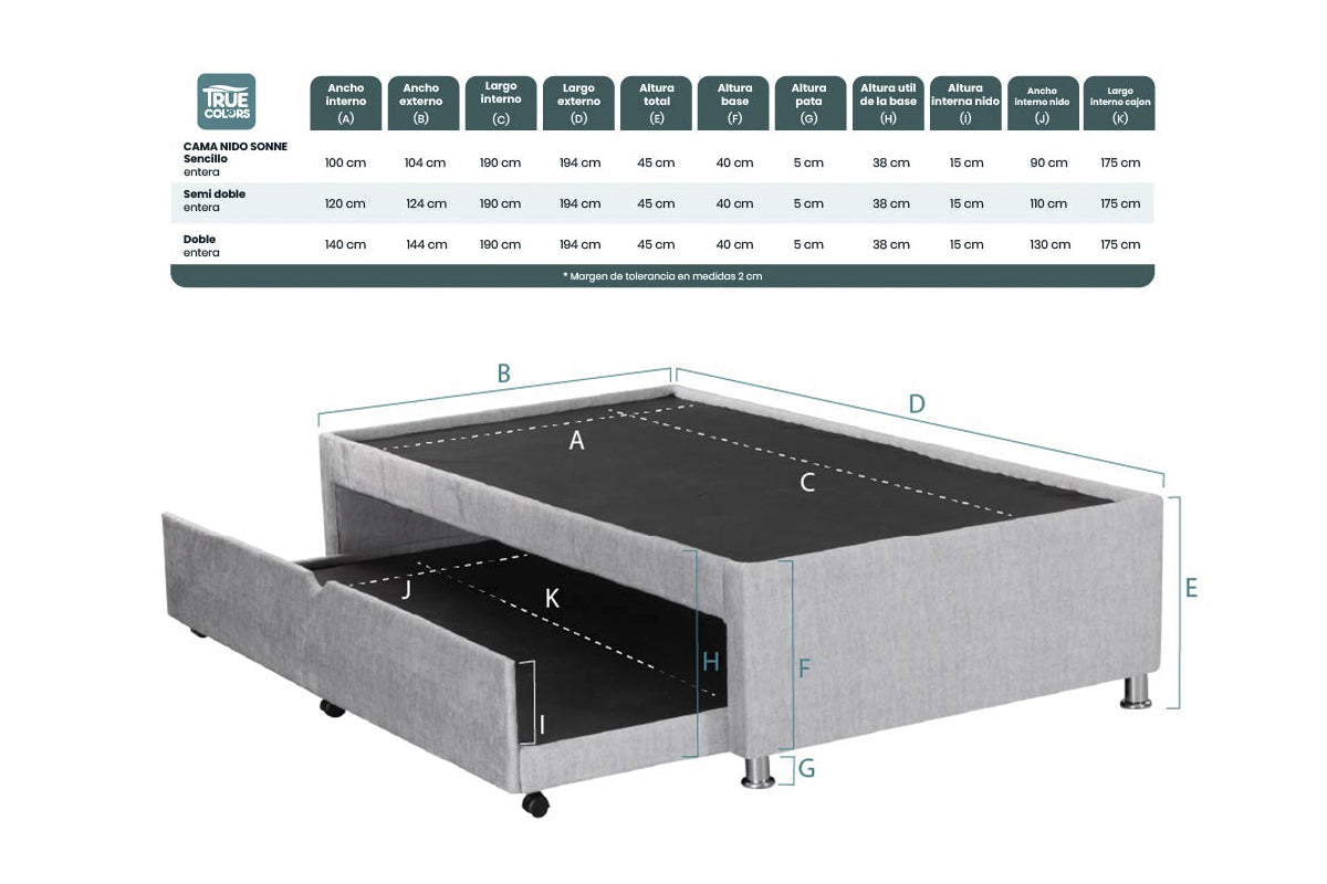 CAMA NIDO SONNE ENTERA