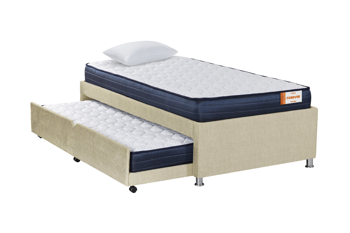 CAMA NIDO SONNE + COLCHON FOREVER MP 20 + COLCHON FOREVER MP 15