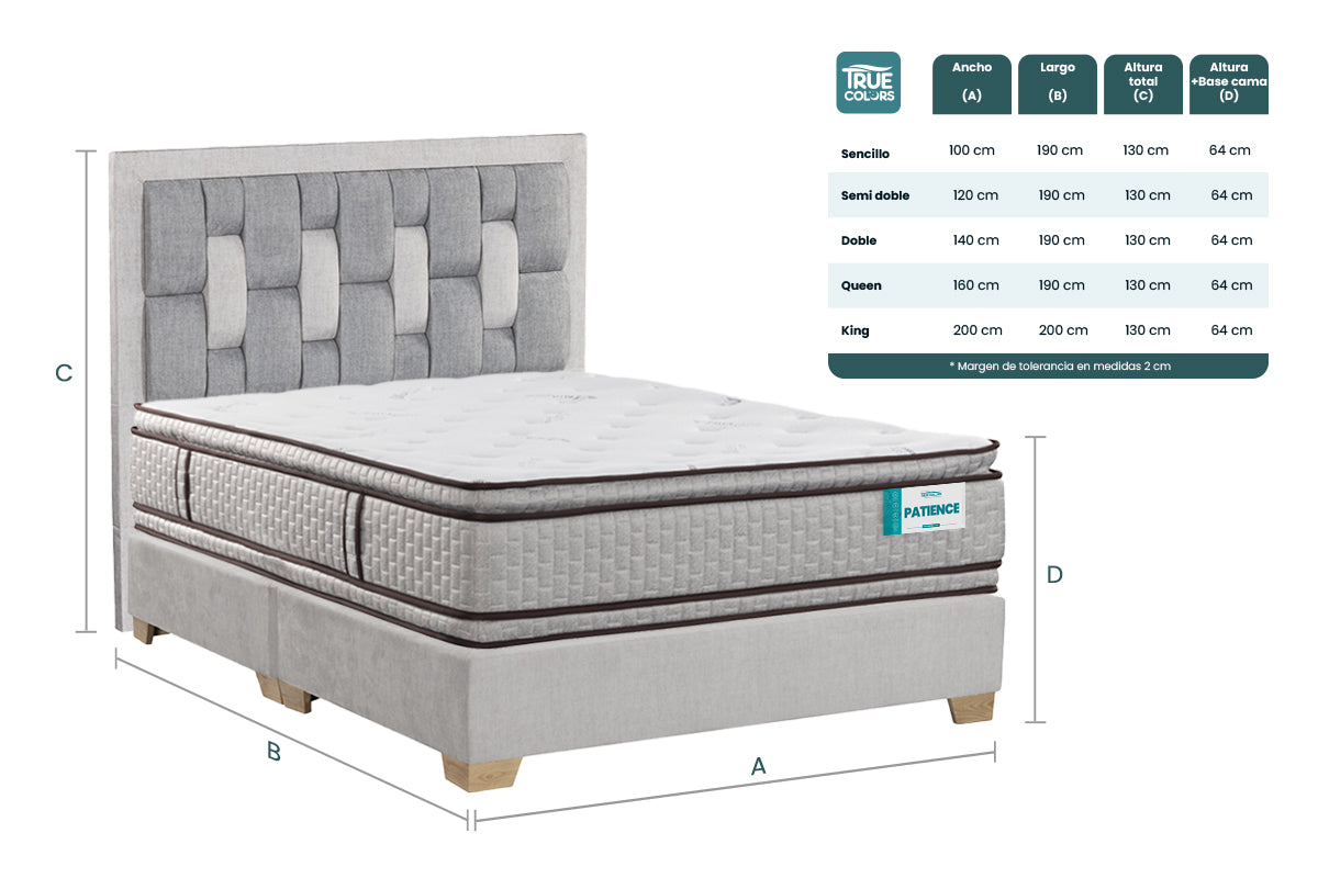 COMBO COLCHON PATIENCE + CABECERO