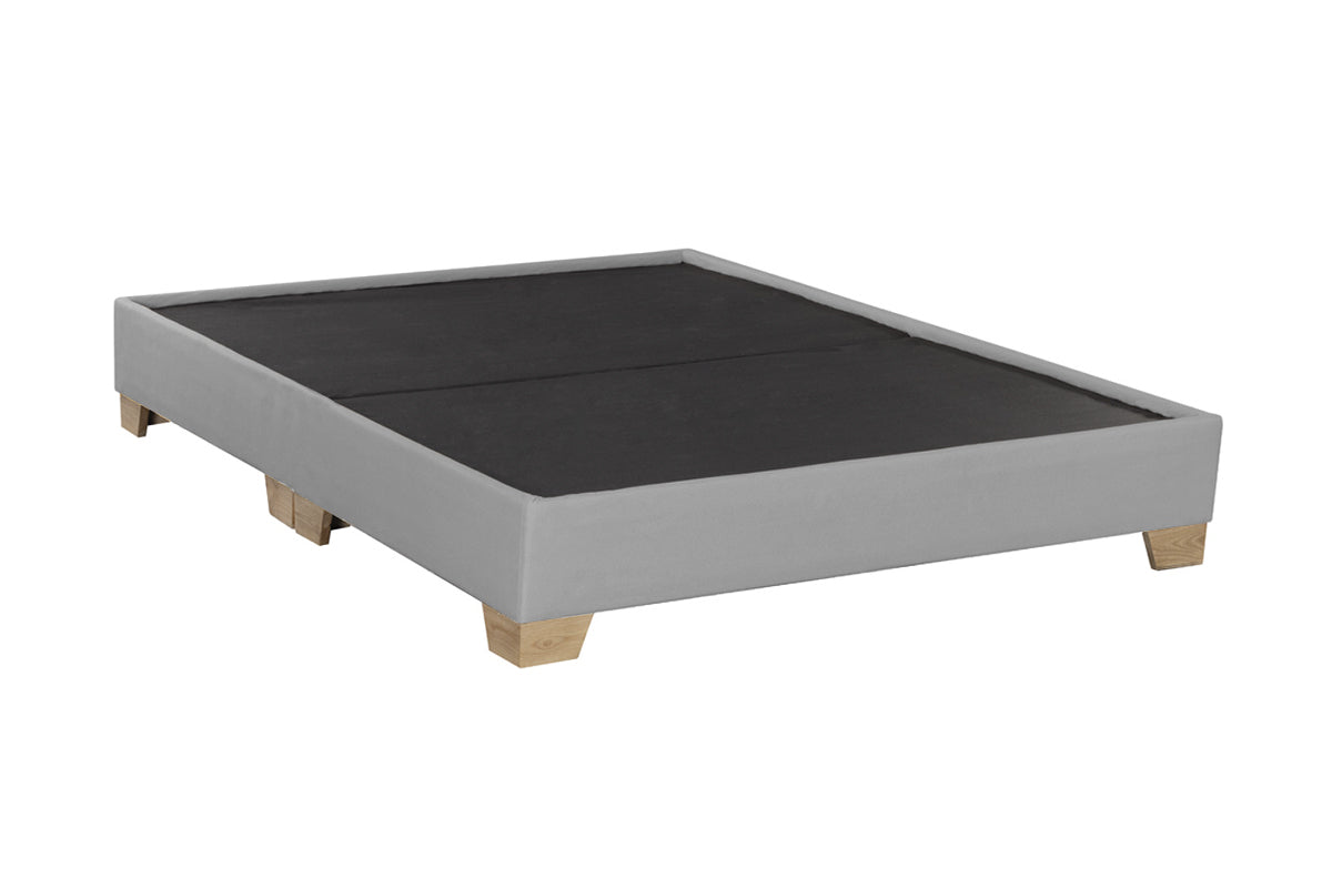 COMBO COLCHON SWEET HOME + BASE CAMA SPARK ENCAJONADA DIVIDIDA PATA MADERA NATURAL