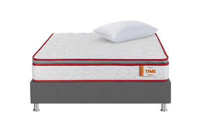 COMBO COLCHON TIME + BASE CAMA SPARK LISA DIVIDIDA