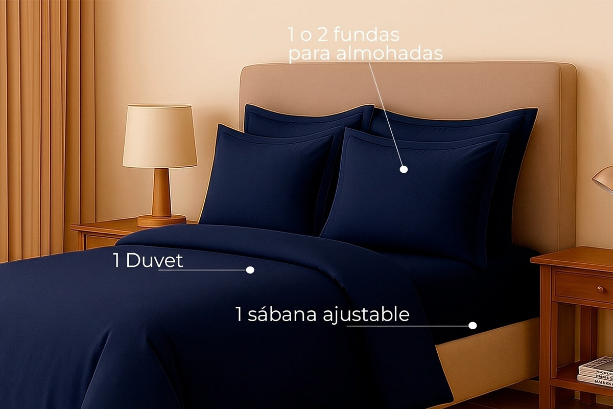 Juego de Duvet Unicolor